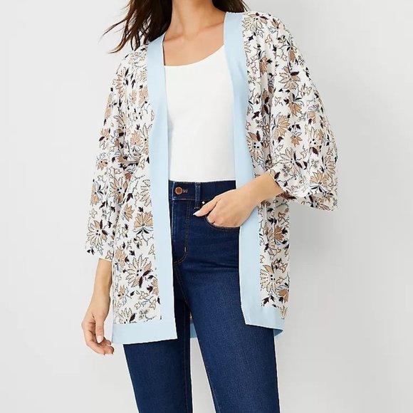 Ann Taylor Sweaters - Ann Taylor Floral Kimono